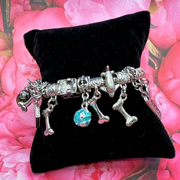 Pandora-Style “World Traveler” Theme Charm Bracelet - Picture 1 of 9